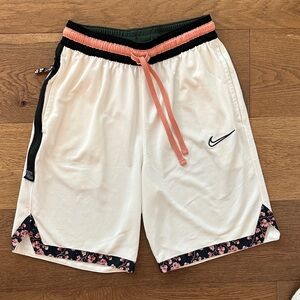 Men’s Nike White and Black Athletic Shorts